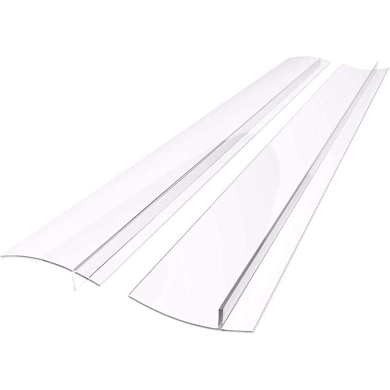 HELESIN Silicone Gap Covers, (2 PCS) Silicone Stove Gap filler Stopper Kitchen Stove Gap Covers - Flexible Stove Counter Gap Cover, Food Grade (21 Inches, Semi Clear) - Image 1